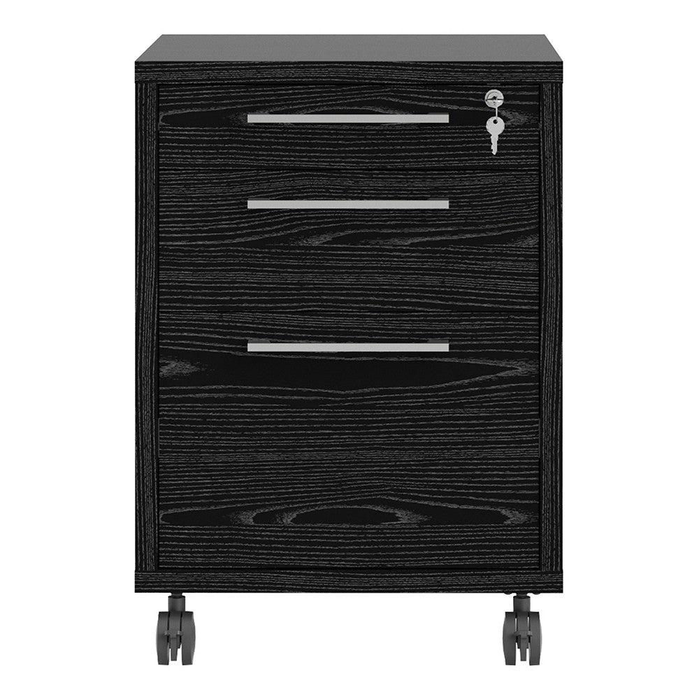 Prima Mobile file cabinet in Black woodgrain