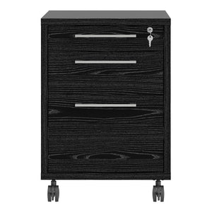 Prima Mobile file cabinet in Black woodgrain