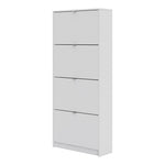 Shoes Shoe cabinet w. 4 tilting doors and 2 layers