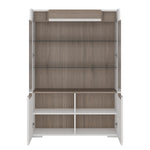 Toronto Low glazed 2 door display cabinet with internal shelves (inc. Plexi Lighting)