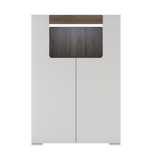 Toronto Low 2 Door cabinet with open shelf (inc. Plexi Lighting)