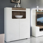 Toronto Low 2 Door cabinet with open shelf (inc. Plexi Lighting)