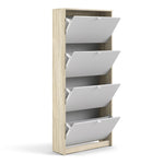 Shoes Shoe cabinet w. 4 tilting doors and 2 layers