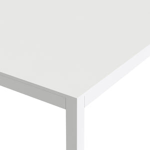 Family Dining Table 140cm White Table Top with White Legs