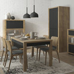 Dining set package Havana extending dining table + 4 Milan High Back Chair Grey.