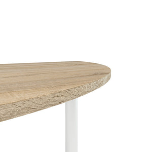 Prima Corner desk top in Oak with White legs