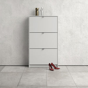 Shoes Shoe cabinet w. 3 tilting doors and 1 layer