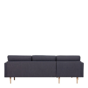 Larvik Chaiselongue Sofa (LH) - Antracit, Oak Legs