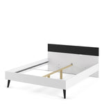 Oslo Euro King Bed (160 x 200) in White and Black Matt