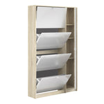 Shoes Shoe cabinet w. 4 tilting doors and 2 layers + 1 mirror door