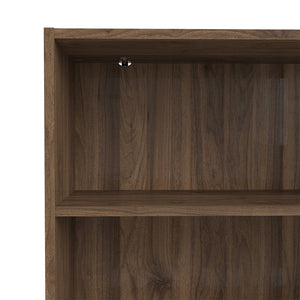 *Basic Low Wide Bookcase (2 Shelves) in Walnut