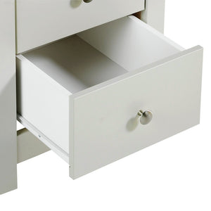 Florence 3 drawer bedside in White