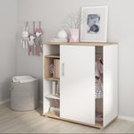 4KIDS Low cabinet with shelves (sliding door) with opalino handles