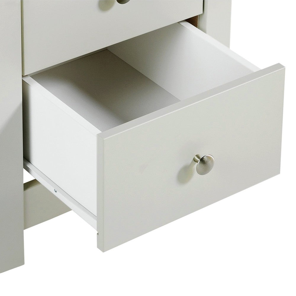 Florence 3 drawer bedside in Soft Grey