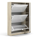 Shoes Shoe cabinet w. 3 tilting doors and 2 layers + 1 door