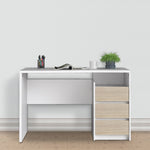 Function Plus Desk 3 drawers White Oak structure FSC Mix 70 % NC-COC-060652