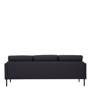 Larvik 3 Seater Sofa - Antracit, Black Legs