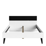 Oslo Euro Double Bed (140 x 200) in White and Black Matt