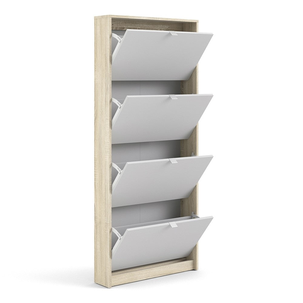 Shoes Shoe cabinet w. 4 tilting doors and 1 layer