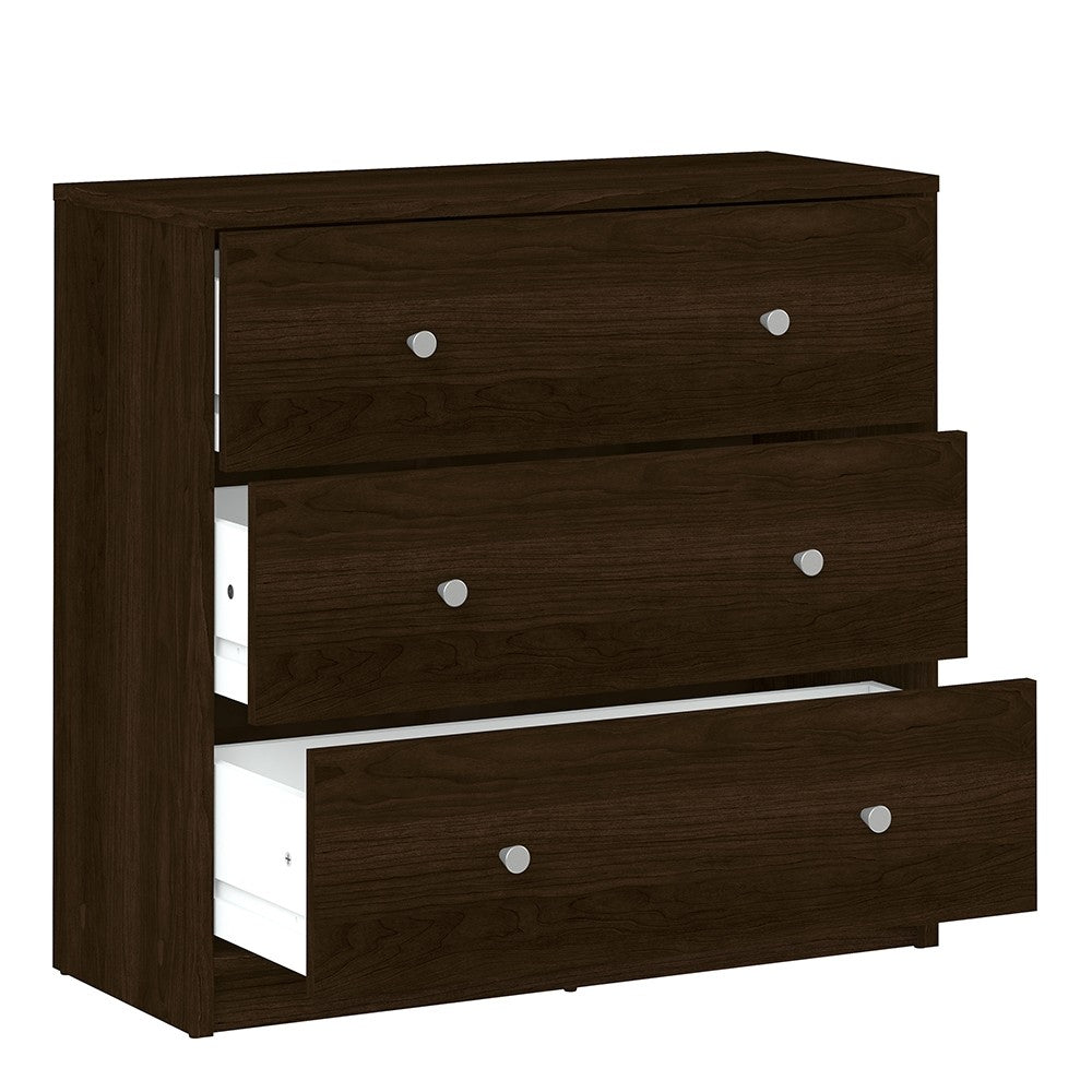 May Chest of 3 Drawers in Dark Walnut