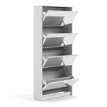 Shoes Shoe cabinet w. 4 mirror tilting doors and 2 layers