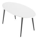 Oslo Dining Table - Large (160cm) in White and Black Matt