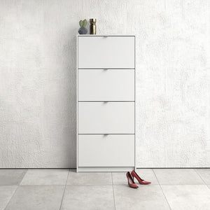 Shoes Shoe cabinet w. 4 tilting doors and 1 layer