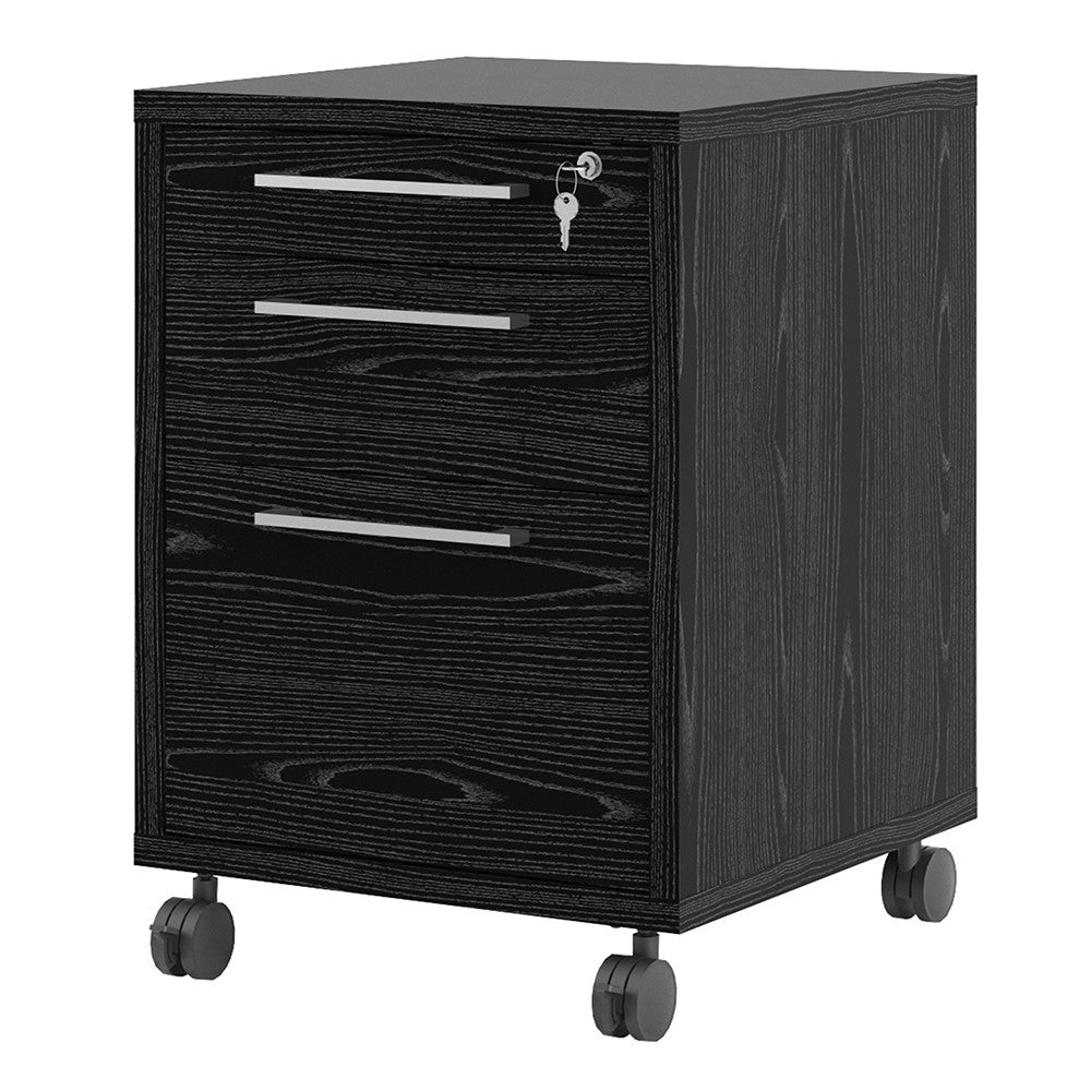 Prima Mobile file cabinet in Black woodgrain