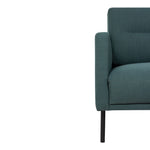 Larvik Chaiselongue Sofa (LH) - Dark Green , Black Legs
