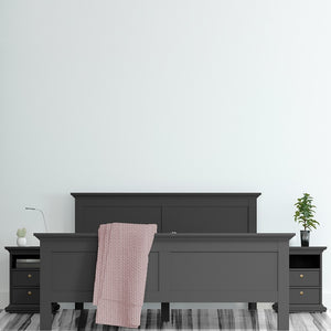 Paris King Bed (160 x 200) in Matt Grey