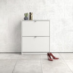 Shoes Shoe cabinet w. 2 tilting doors and 2 layers