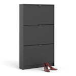 Shoes Shoe cabinet w. 3 tilting doors and 1 layer