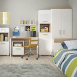 4KIDS 2 door 2 drawer wardrobe with lemon handles