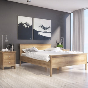 Silkeborg Double Bed 4ft6 (140 x 190) in Riviera Oak