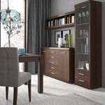 Imperial Wall Shelving Unit in Dark Mahogany Melamine