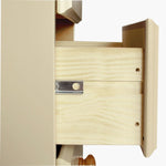 Copenhagen 2 Door 2 Drawer Combi Wardrobe in Cream/Pine