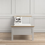 Paris Single Bed (90 x 200) in White and Oak