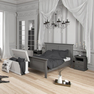 Paris Double Bed 4ft6 (140 x 190) in Matt Grey