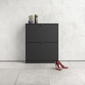 Shoes Shoe cabinet w. 2 tilting doors and 2 layers