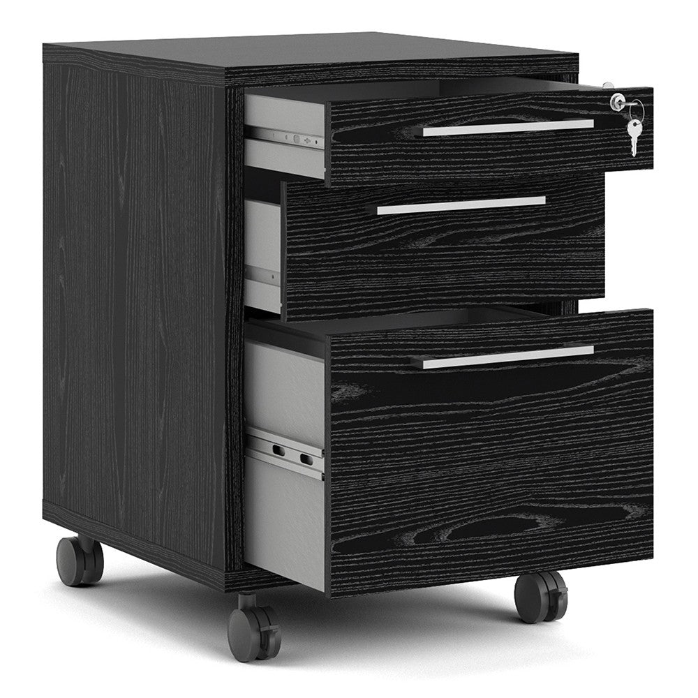 Prima Mobile file cabinet in Black woodgrain