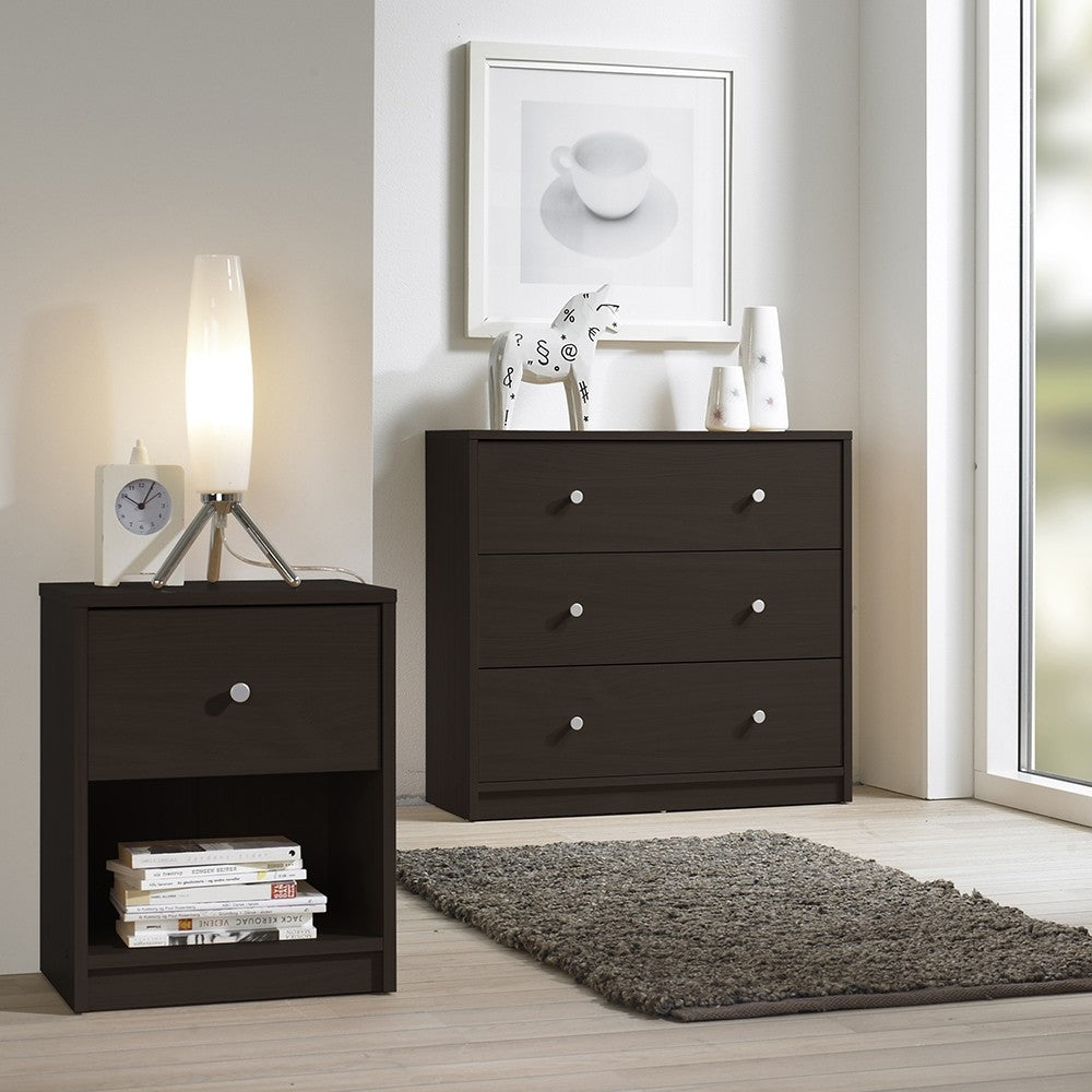 May Chest of 3 Drawers in Dark Walnut