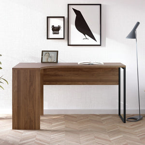 Function Plus Corner Desk 2 Drawers in Walnut