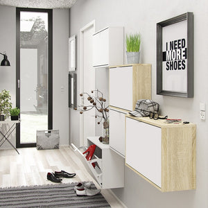 Shoes Shoe cabinet w. 2 tilting doors and 1 layer