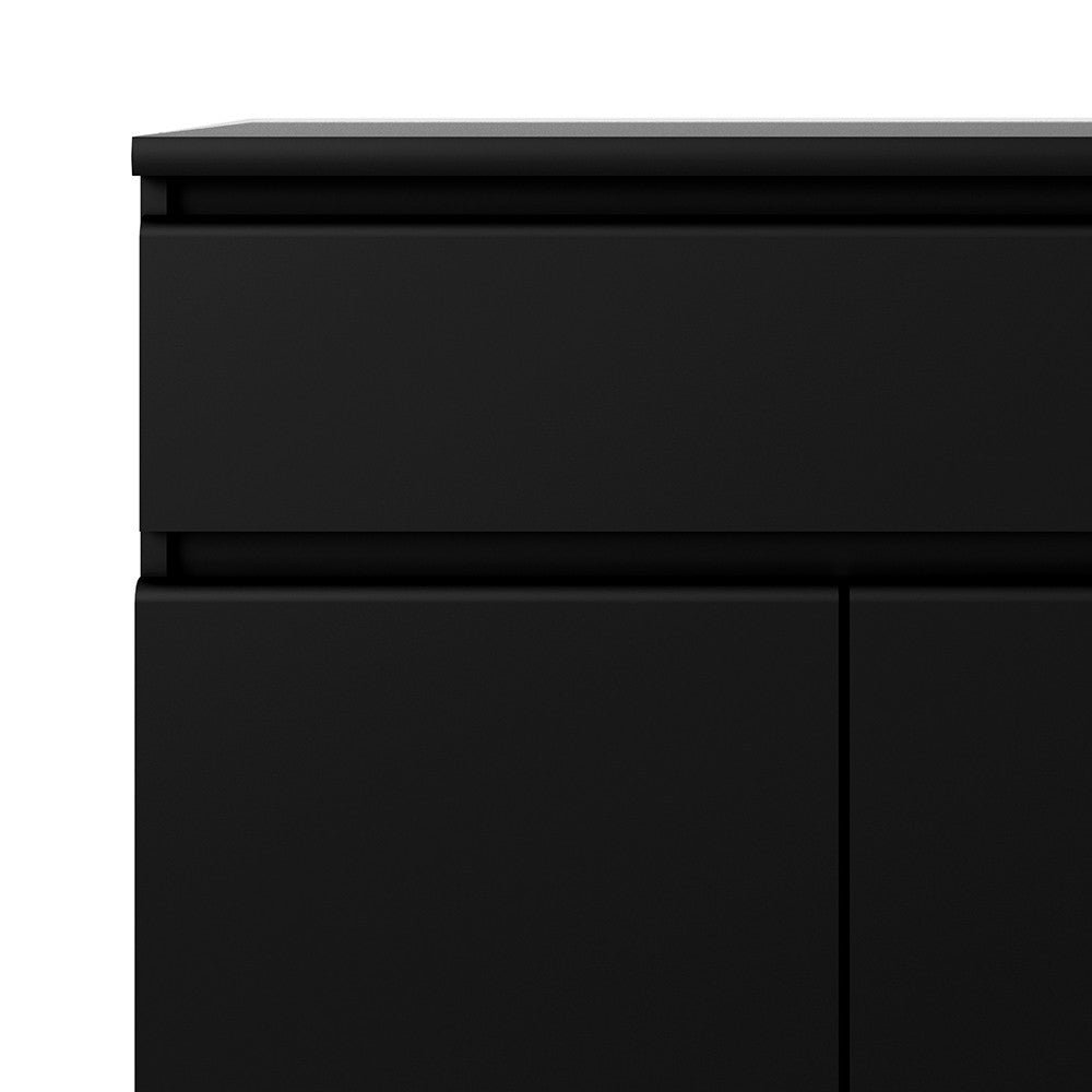 Naia Sideboard - 1 Drawer 2 Doors in Black Matt  Naia Sideboard - 1 Drawer 2 Doors in Black Matt