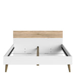 Oslo Euro King Bed (160 x 200) in White and Oak