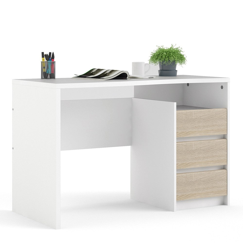 Function Plus Desk 3 drawers White Oak structure FSC Mix 70 % NC-COC-060652