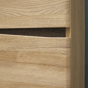 Kensington 4 + 4 Wide Chest of Drawers in Oak.