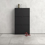 Shoes Shoe cabinet w. 3 tilting doors and 1 layer