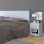 May Bedside 1 Drawer in White