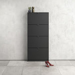 Shoes Shoe cabinet w. 4 tilting doors and 1 layer